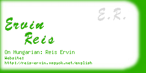 ervin reis business card